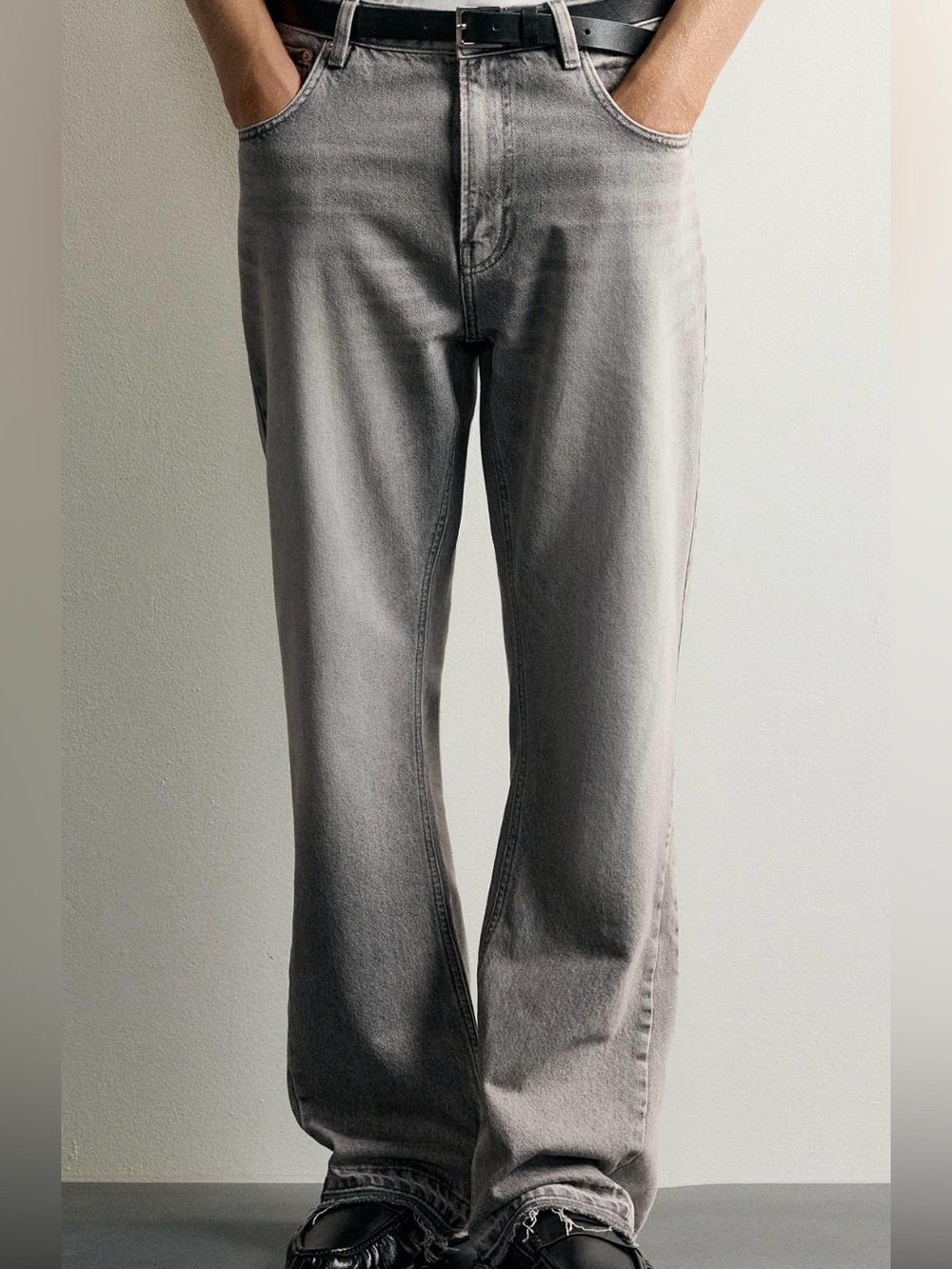 Bootcut Flared Jeans Grey Wash